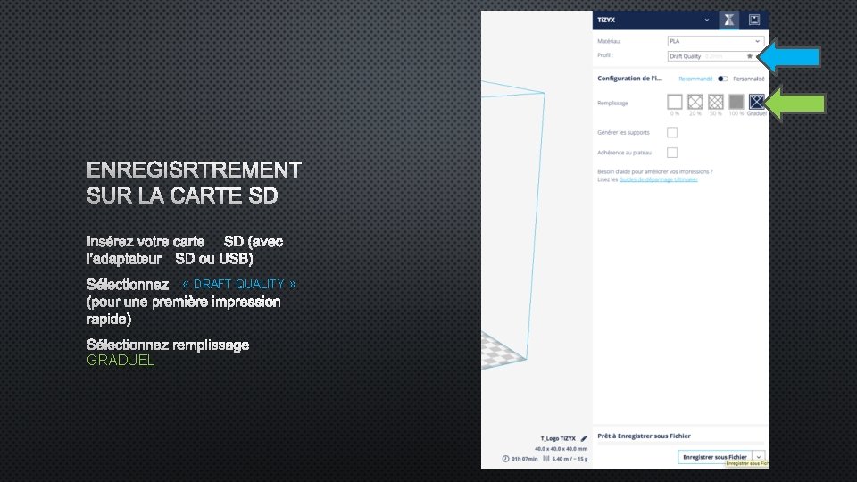 ENREGISRTREMENT SUR LA CARTE SD INSÉREZ VOTRE CARTE SD (AVEC L’ADAPTATEUR SD OU USB) ENREGISRTREMENT SUR LA CARTE SD INSÉREZ VOTRE CARTE SD (AVEC L’ADAPTATEUR SD OU USB)