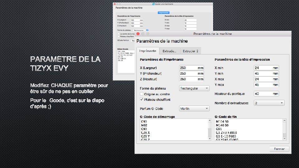 PARAMÈTRE DE LA TIZYX EVY MODIFIEZ CHAQUE PARAMÈTRE POUR ÊTRE SÛR DE NE PAS PARAMÈTRE DE LA TIZYX EVY MODIFIEZ CHAQUE PARAMÈTRE POUR ÊTRE SÛR DE NE PAS