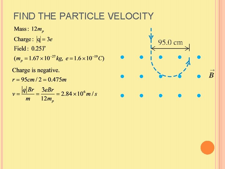 FIND THE PARTICLE VELOCITY 