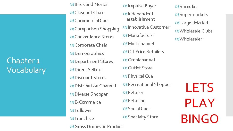  Brick and Mortar Impulse Buyer Stimulus Closeout Chain Independent establishment Supermarkets Commercial Cue