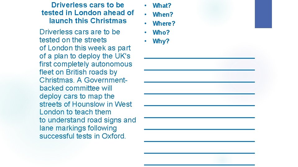 Driverless cars to be tested in London ahead of launch this Christmas Driverless cars