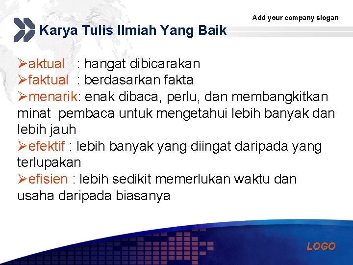 Add your company slogan Karya Tulis Ilmiah Yang Baik Øaktual : hangat dibicarakan Øfaktual