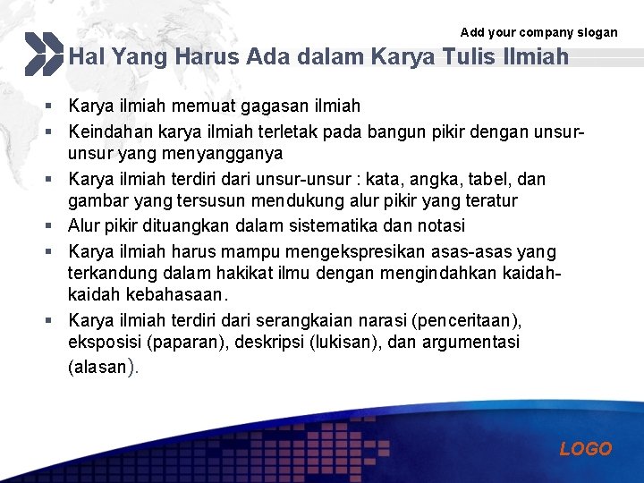 Add your company slogan Hal Yang Harus Ada dalam Karya Tulis Ilmiah § Karya