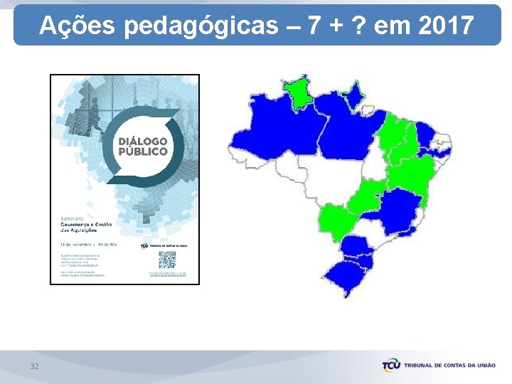 Ações pedagógicas – 7 + ? em 2017 32 