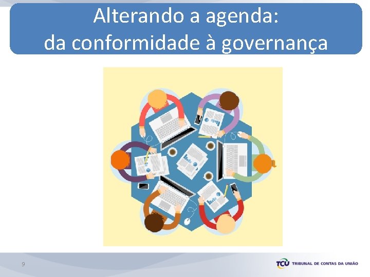 Alterando a agenda: da conformidade à governança 9 