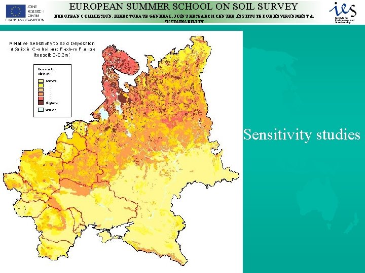 EUROPEAN SUMMER SCHOOL ON SOIL SURVEY EUROPEAN COMMISSION, DIRECTORATE GENERAL, JOINT RESEARCH CENTER ,