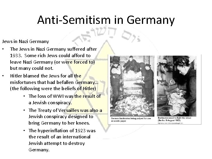 Anti-Semitism in Germany Jews in Nazi Germany • The Jews in Nazi Germany suffered Anti-Semitism in Germany Jews in Nazi Germany • The Jews in Nazi Germany suffered