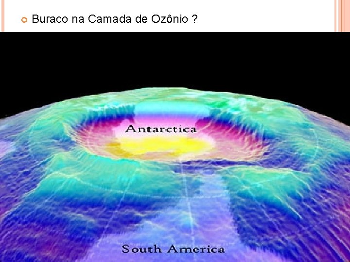  Buraco na Camada de Ozônio ? 