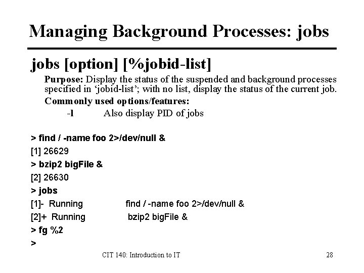 Csc 140 Introduction To It Processes Cit 140