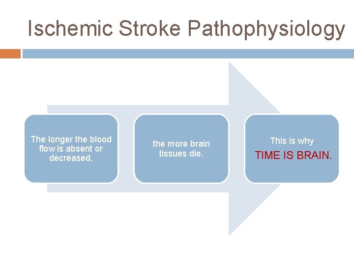 Ischemic Stroke Pathophysiology The longer the blood flow is absent or decreased, the more