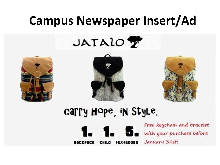 Campus Newspaper Insert/Ad 