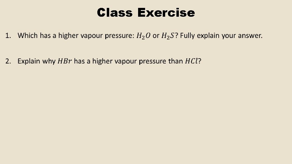 Class Exercise • 