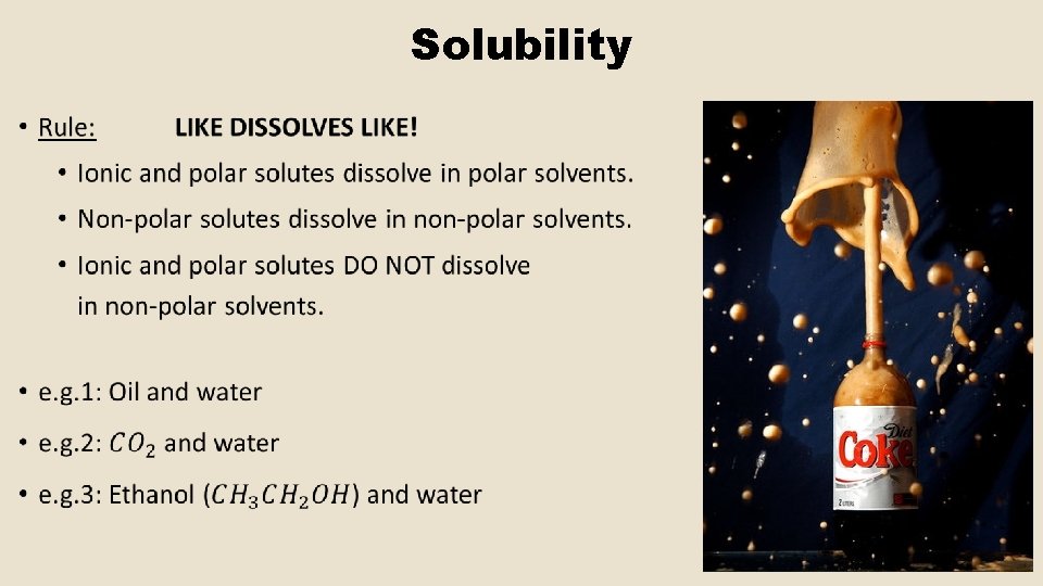 Solubility • 