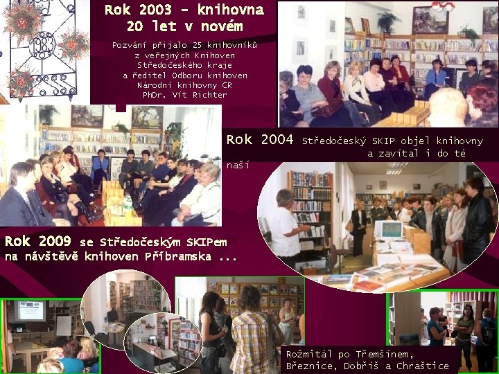 Rok 2003 - knihovna 20 let v novém Pozvání přijalo 25 knihovníků z veřejných