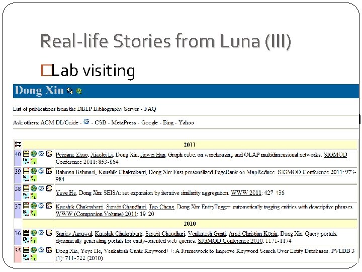Real-life Stories from Luna (III) �Lab visiting Sorry, no entry is found for Xin Real-life Stories from Luna (III) �Lab visiting Sorry, no entry is found for Xin