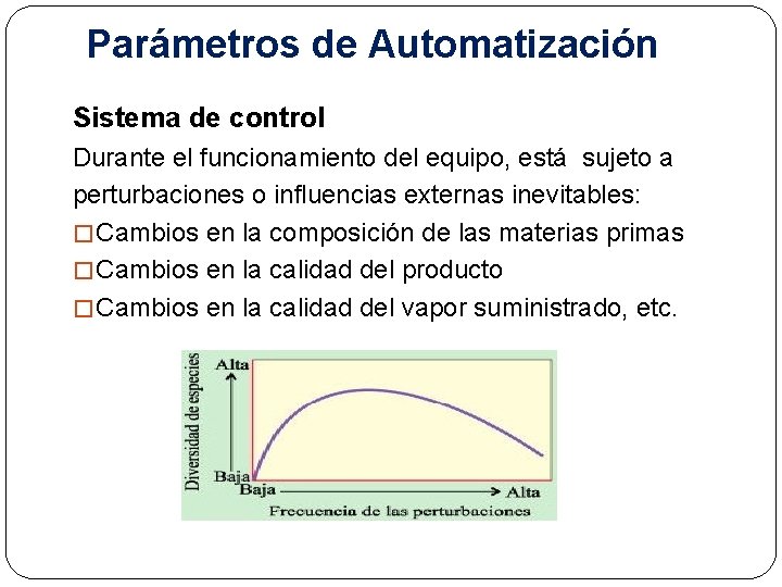 Parámetros de Automatización Sistema de control Durante el funcionamiento del equipo, está sujeto a