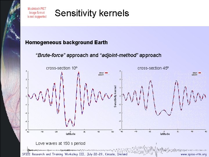 Sensitivity direct vs adjoint Sensitivity kernels Homogeneous background Earth “Brute-force” approach and “adjoint-method” approach Sensitivity direct vs adjoint Sensitivity kernels Homogeneous background Earth “Brute-force” approach and “adjoint-method” approach