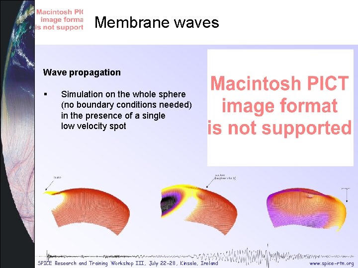 Membrane waves Membrane wave movie Wave propagation § Simulation on the whole sphere (no Membrane waves Membrane wave movie Wave propagation § Simulation on the whole sphere (no