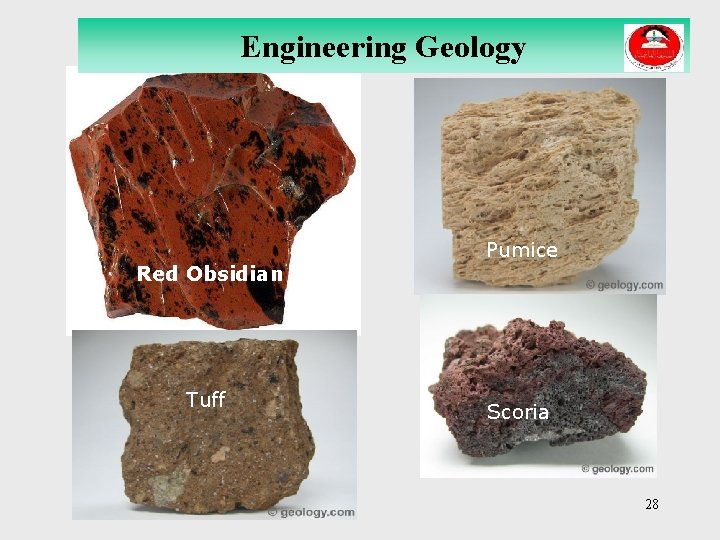 Engineering Geology Red Obsidian Tuff Pumice Scoria 28 