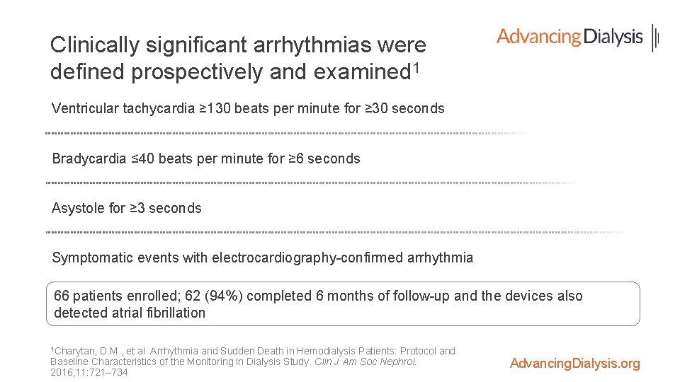 Clinically significant arrhythmias were defined prospectively and examined 1 Ventricular tachycardia ≥ 130 beats