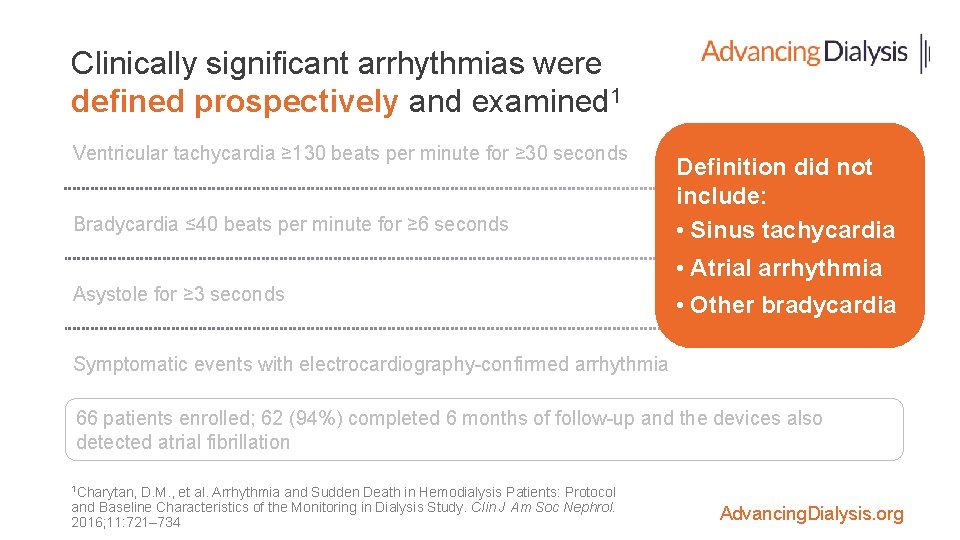 Clinically significant arrhythmias were defined prospectively and examined 1 Ventricular tachycardia ≥ 130 beats