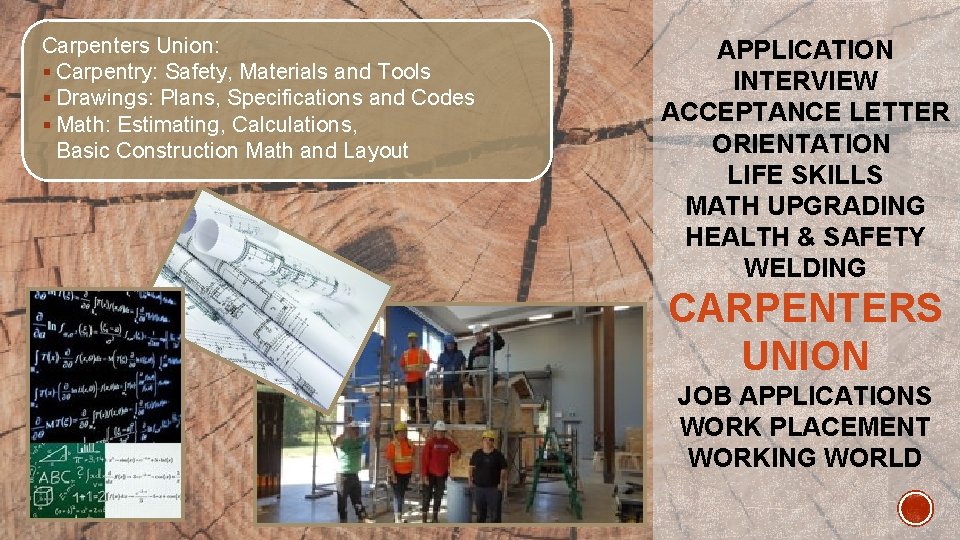 Carpenters Union: § Carpentry: Safety, Materials and Tools § Drawings: Plans, Specifications and Codes