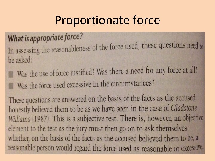 Proportionate force 