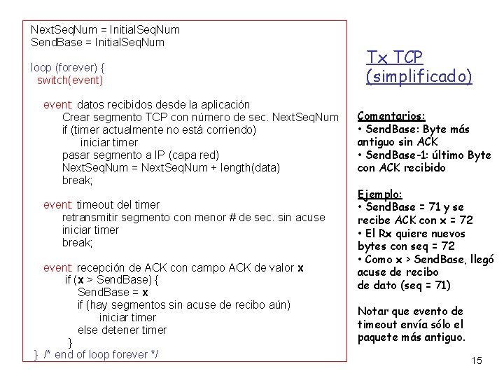 Next. Seq. Num = Initial. Seq. Num Send. Base = Initial. Seq. Num loop