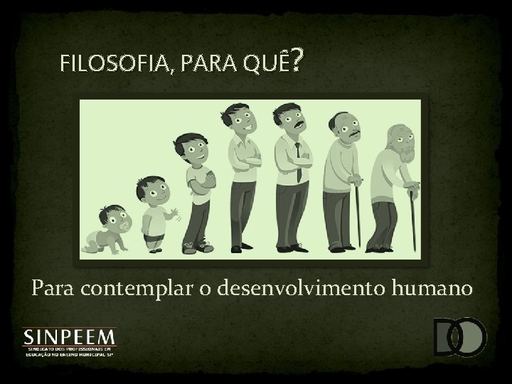 FILOSOFIA, PARA QUÊ? Para contemplar o desenvolvimento humano 