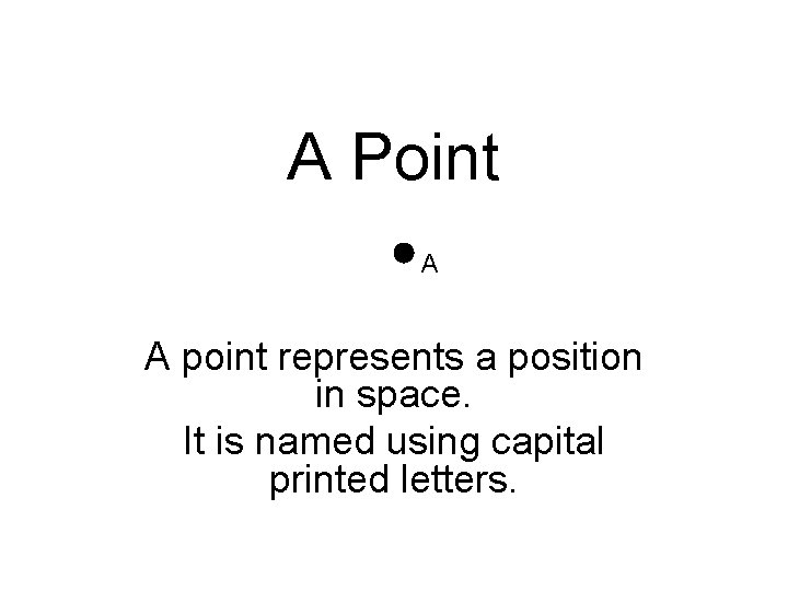 A Point Position Section 1 2 Points Lines and Planes A