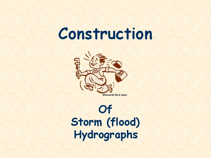 Construction ©Microsoft Word clipart Of Storm (flood) Hydrographs 