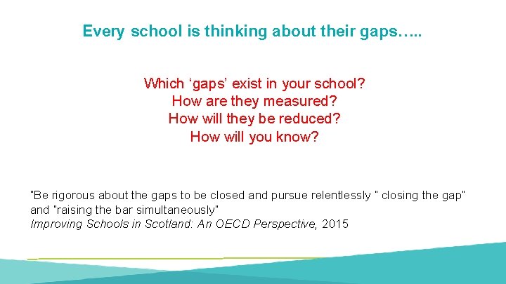 Every school is thinking about their gaps…. . Which ‘gaps’ exist in your school?