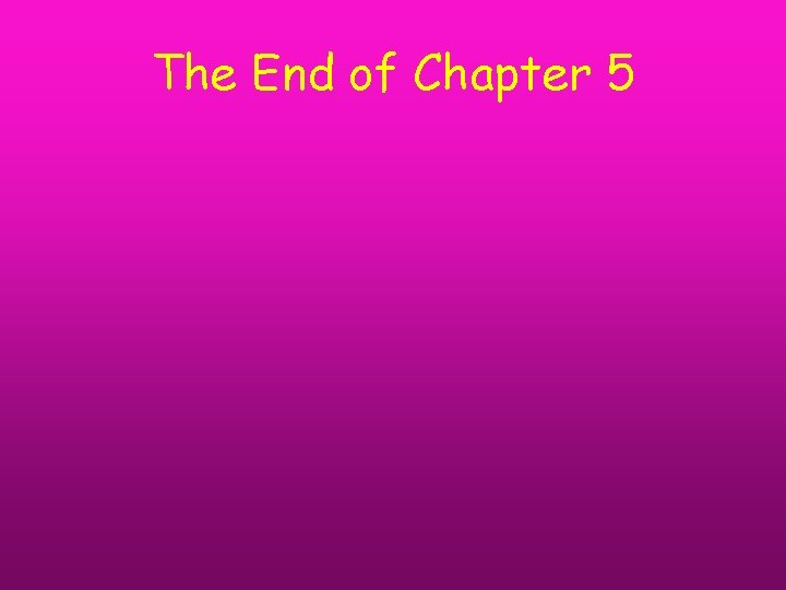 The End of Chapter 5 