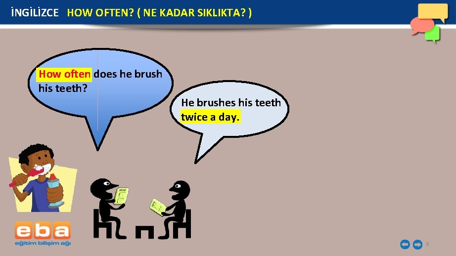 İNGİLİZCE HOW OFTEN? ( NE KADAR SIKLIKTA? ) How often does he brush his İNGİLİZCE HOW OFTEN? ( NE KADAR SIKLIKTA? ) How often does he brush his