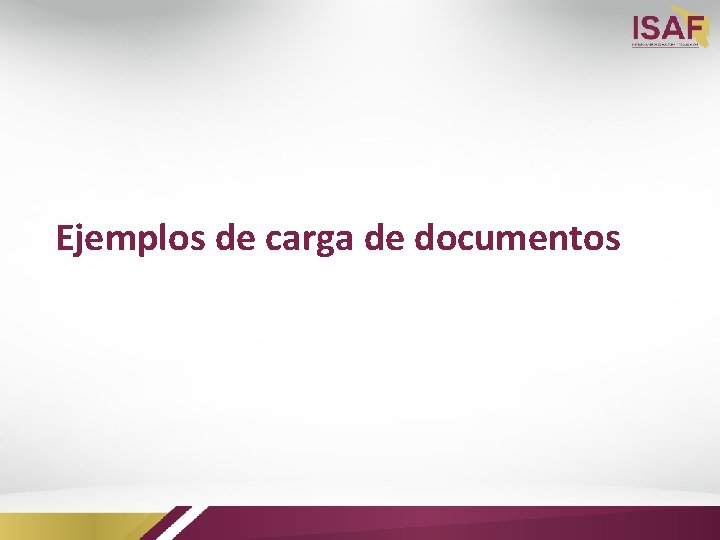 Ejemplos de carga de documentos 