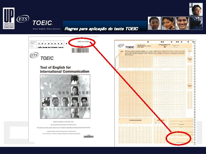 Regras para aplicação do teste TOEIC 2 8 4 8 0 9 6 0