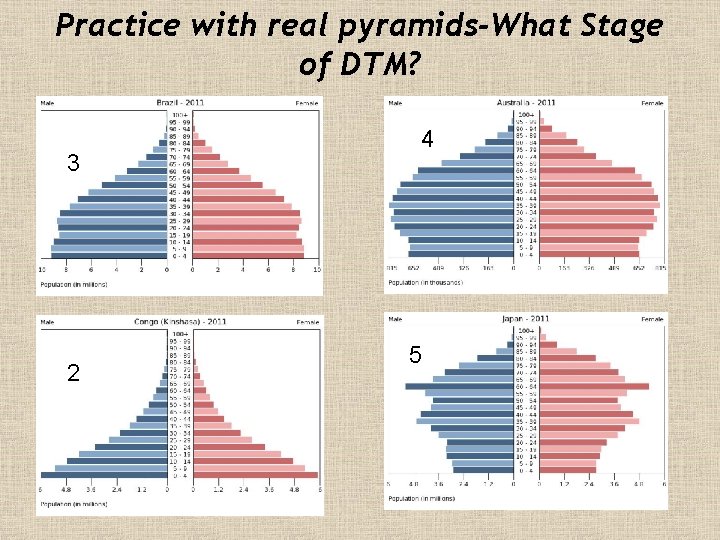 Practice with real pyramids-What Stage of DTM? 3 2 4 5 