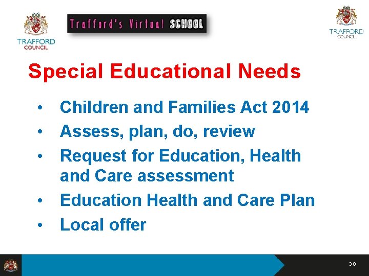 Special Educational Needs • Children and Families Act 2014 • Assess, plan, do, review