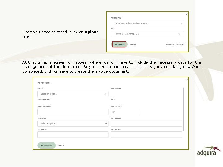 Once you have selected, click on upload file. At that time, a screen will