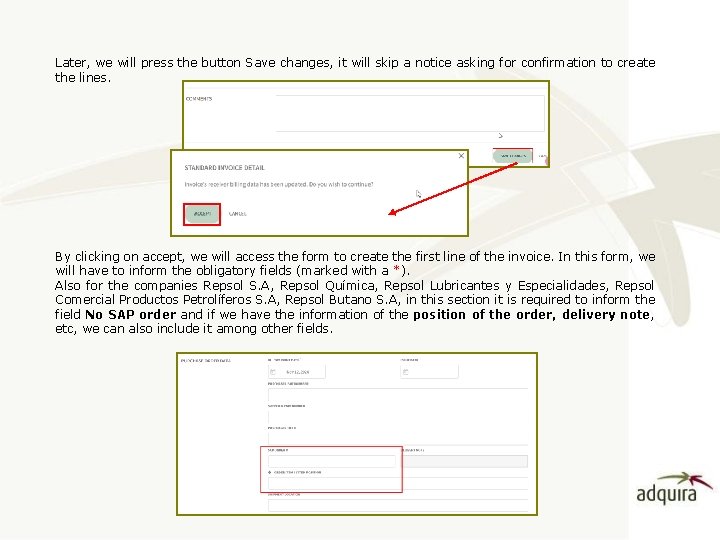 Later, we will press the button Save changes, it will skip a notice asking