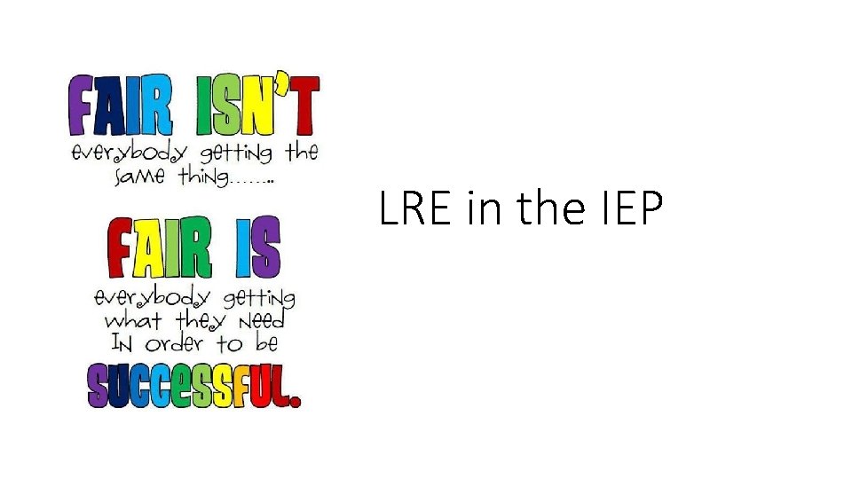 LRE in the IEP 