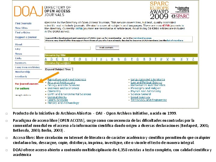 Producto de la Iniciativa de Archivos Abiertos - OAI - Open Archives Initiative, Producto de la Iniciativa de Archivos Abiertos - OAI - Open Archives Initiative,