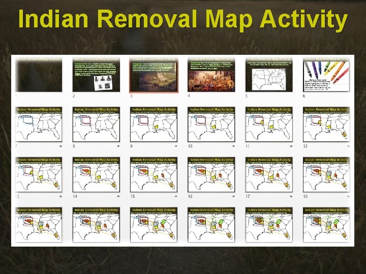Indian Removal Map Activity 