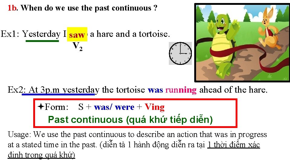 1 b. When do we use the past continuous ? Ex 1: Yesterday I 1 b. When do we use the past continuous ? Ex 1: Yesterday I