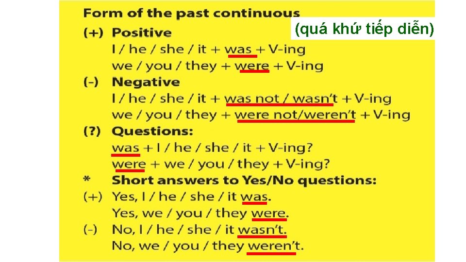 (quá khứ tiếp diễn) (quá khứ tiếp diễn)