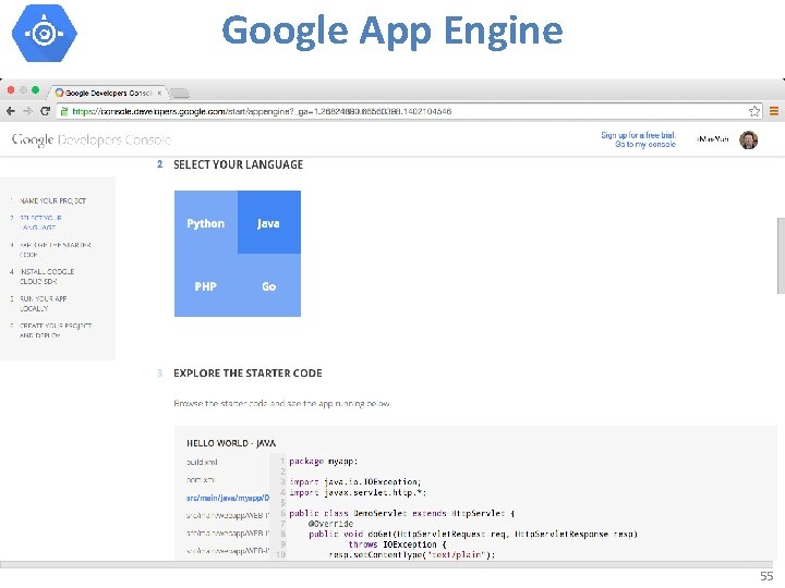 Google App Engine 55 
