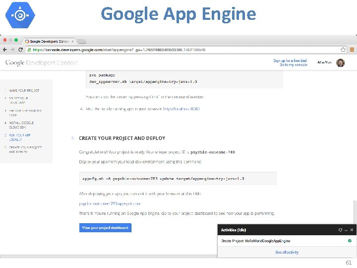 Google App Engine 61 