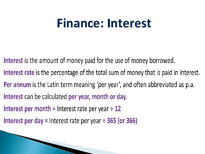 Finance: Interest 