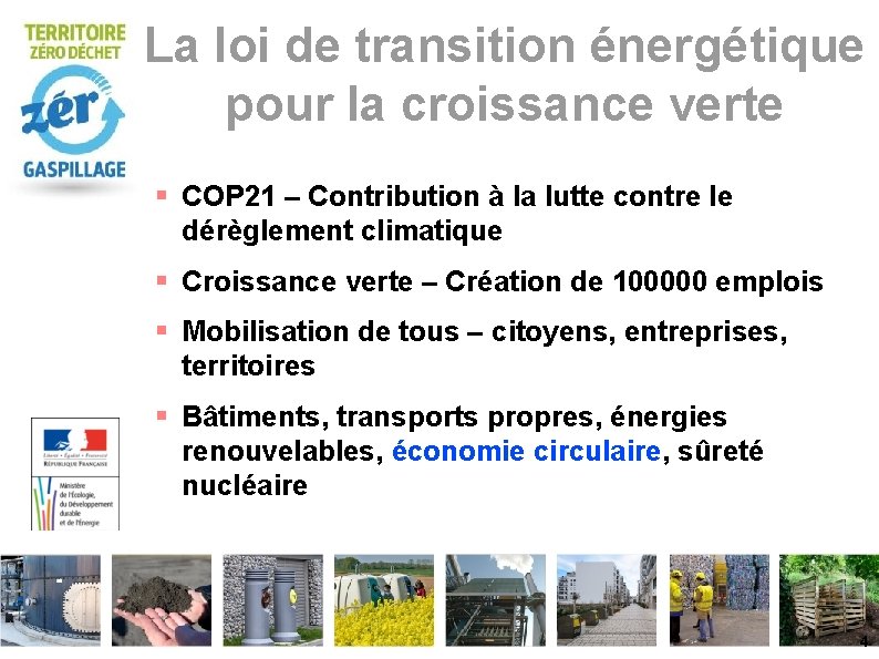 La loi de transition énergétique pour la croissance verte COP 21 – Contribution à