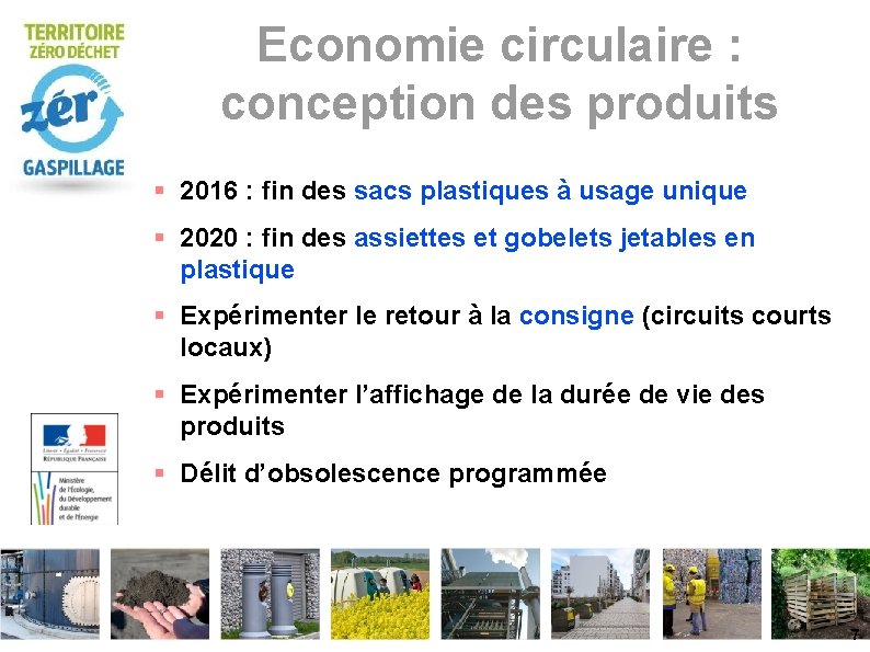 Economie circulaire : conception des produits 2016 : fin des sacs plastiques à usage